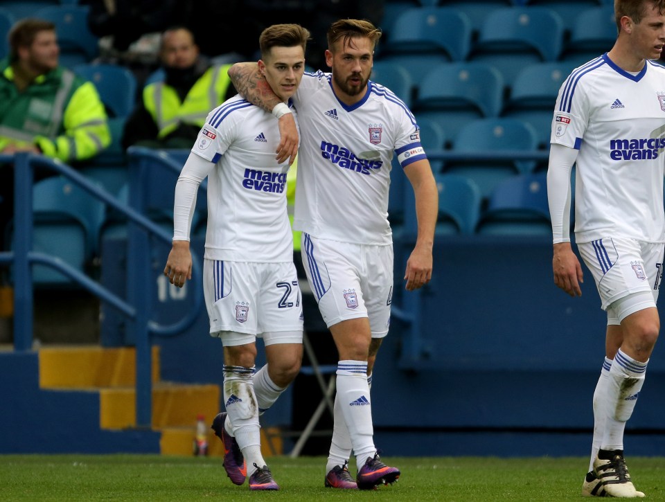  Ipswich celebrate Tom Lawrence's goal in Saturday's 2-1 away win at Sheffield Wednesday