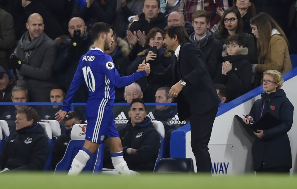  Antonio Conte is hoping Eden Hazard will deliver him some good injury news