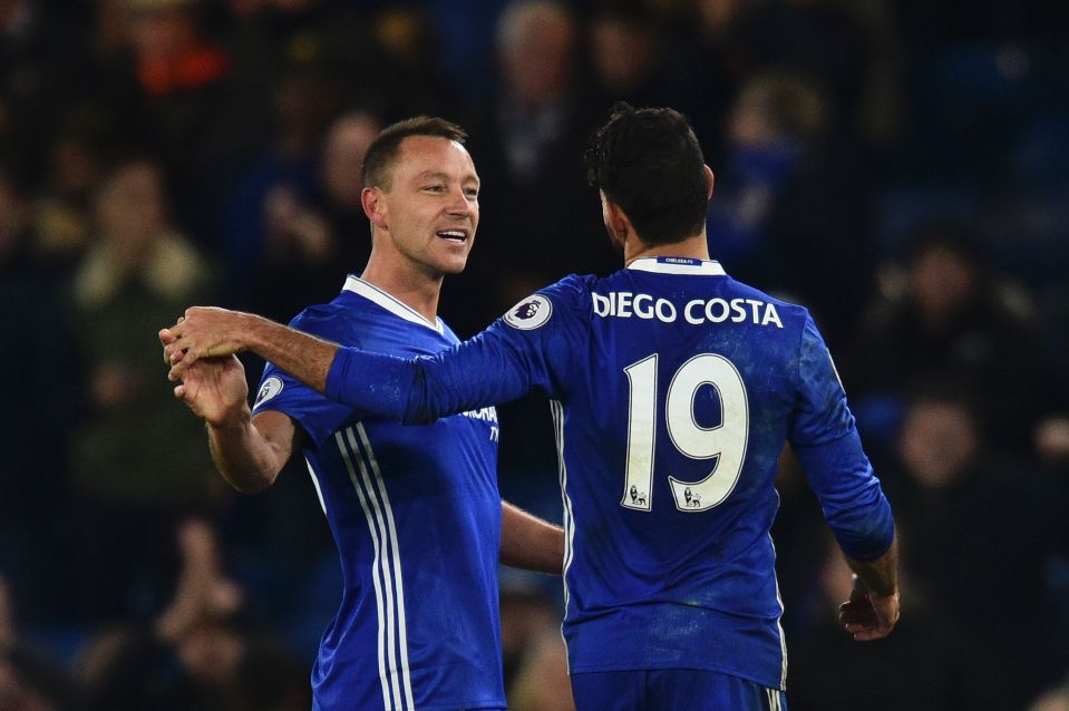  John Terry made a come back from injury in Chelsea's 5-0 win over Everton