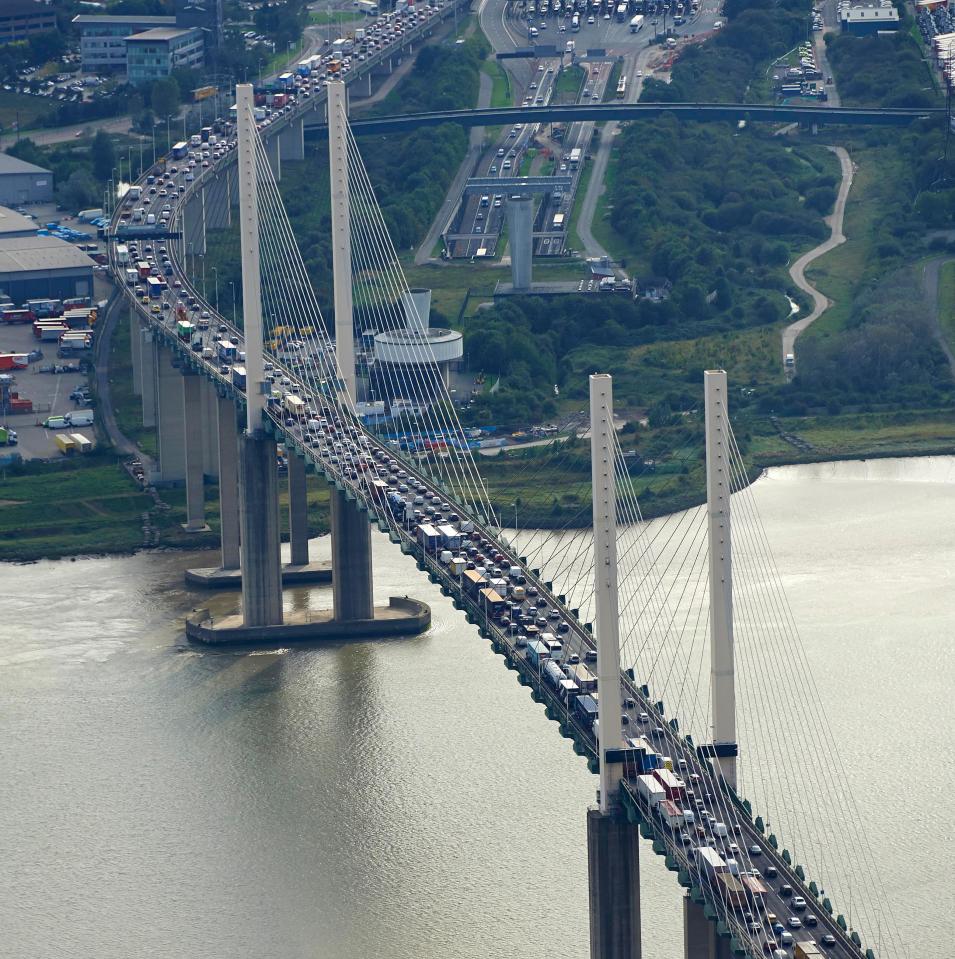  The crash caused severe congestion at the Dartford Crossing, pictured (file photo)