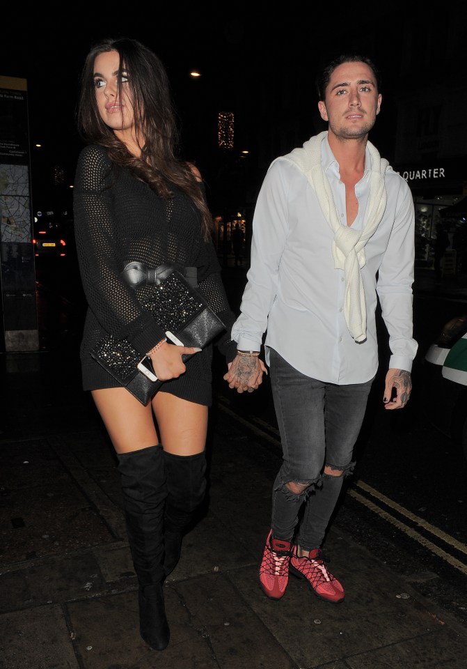  Stephen Bear and his mystery date, pictured earlier this week