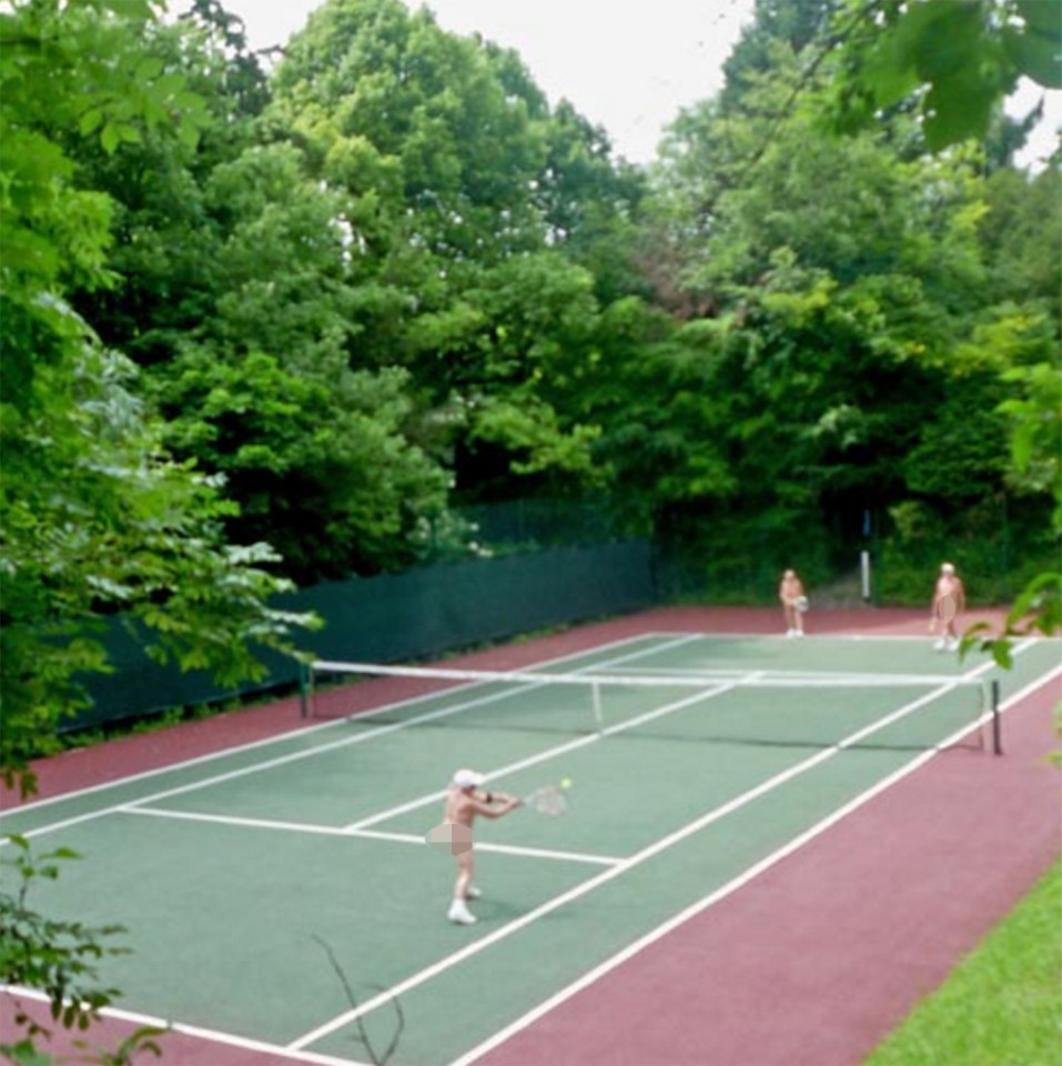  Tennis is one of the activities offered to nudists on the site