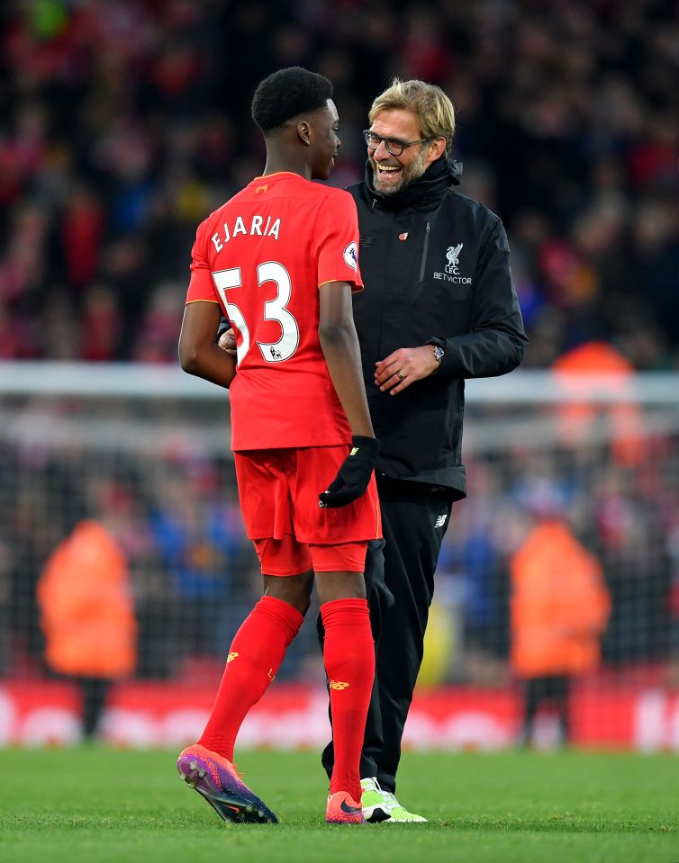  Talented youngsters like Ovie Ejaria have thrived given the chance under Jurgen Klopp