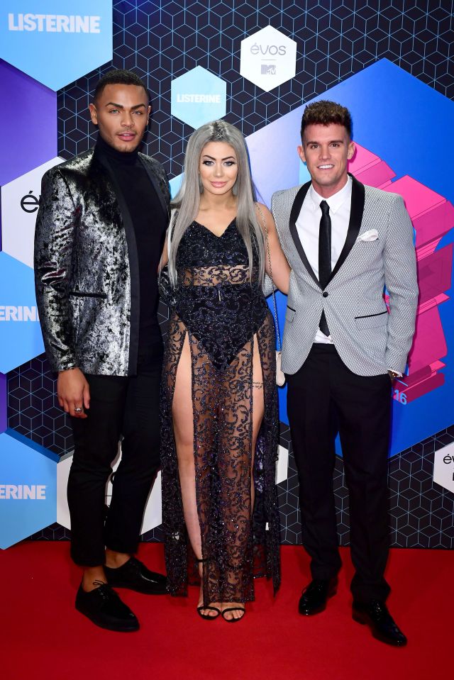  A daring Chloe Ferry posed with her co-stars at the EMAs