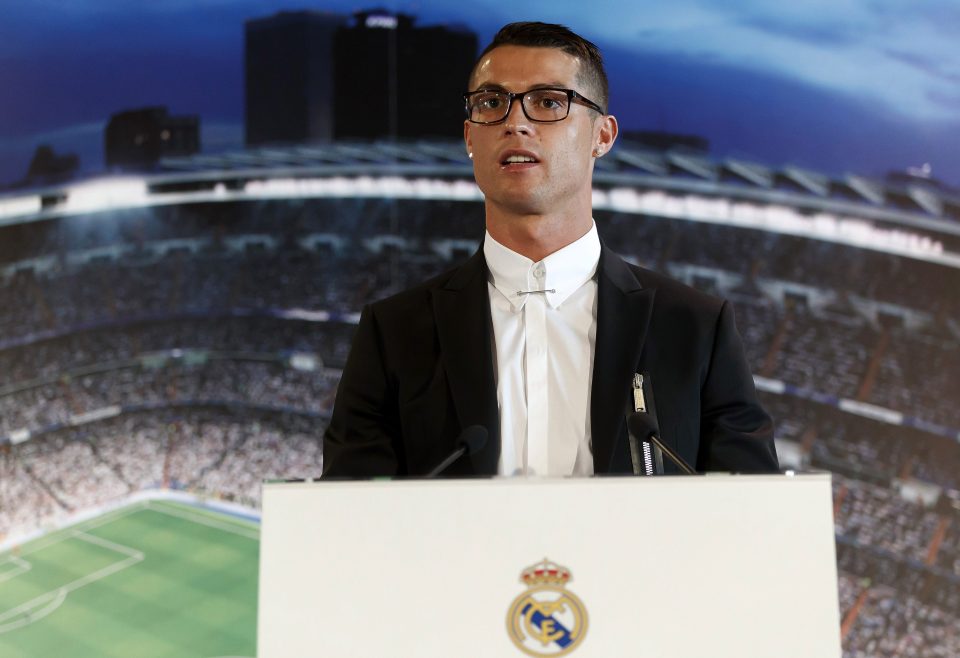  Cristiano Ronaldo at announcement of new mega deal with Real Madrid