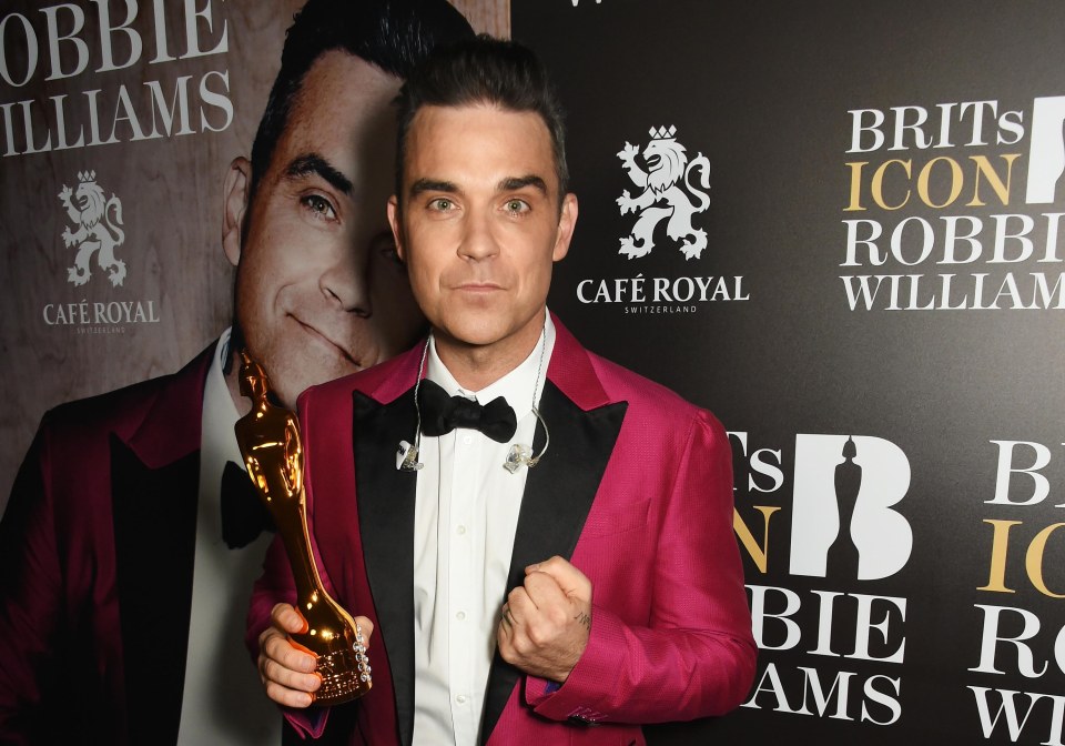  Robbie received an the BRITs Icon Award this year for his contribution to British music