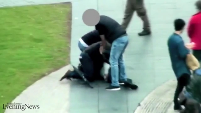  He is eventually caught and tackled to the ground by the undercover officers