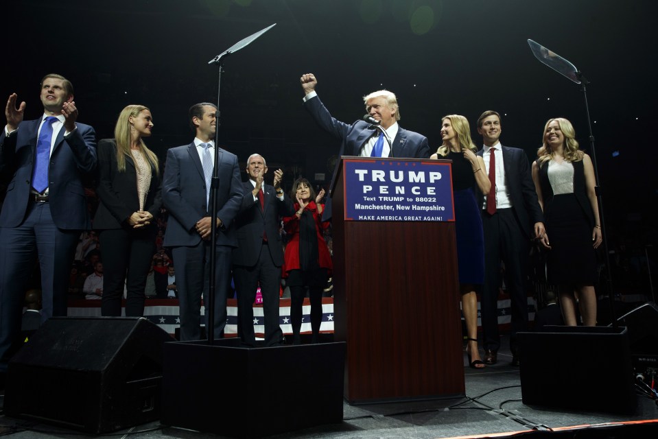  Hope for change . . . Trump raises fist in triumph after rally as his campaign winds down