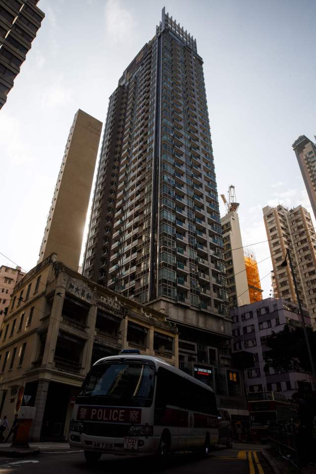  The luxury apartment in the Wan Chai district in Hong Kong which Jutting rented