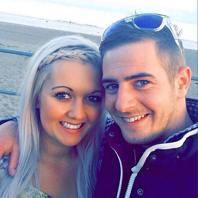  Sam Moorhouse pictured with his girlfriend Jade Beastall, who was in the car at the time of the crash