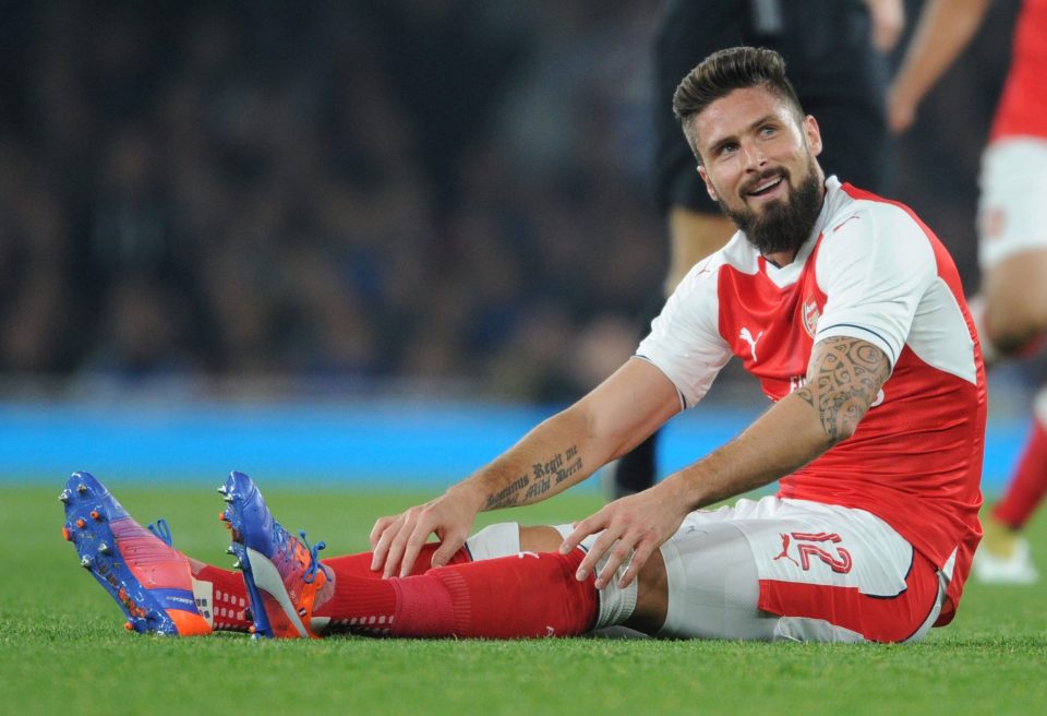  Olivier Giroud admits that his days at Arsenal appear numbered