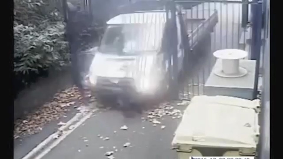  The vandal stole keys to a Network Rail van and proceeded to smash his way out of the compound