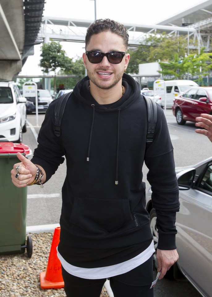 Adam Thomas jets into Brisbane ahead of his stint in the jungle for I'm A Celebrity, Get Me Out Of Here!