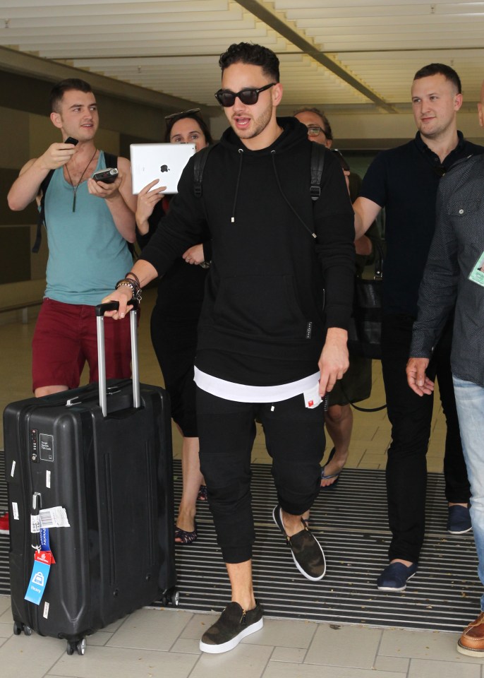 Adam Thomas jets into Brisbane ahead of his stint in the jungle for I'm A Celebrity, Get Me Out Of Here!