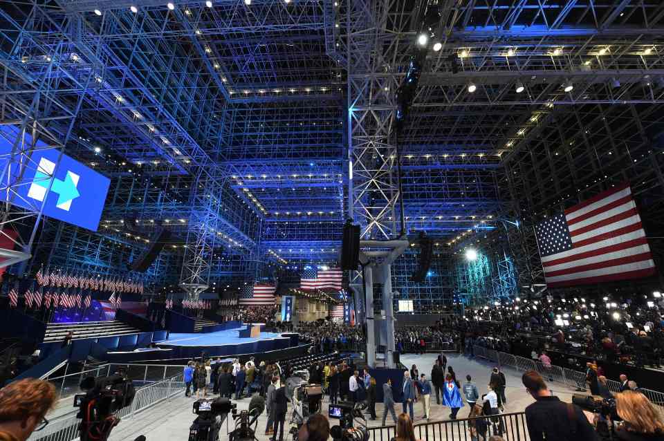  Clinton had hoped she would be celebrating at the Jacob K. Javits Convention Centre in New York