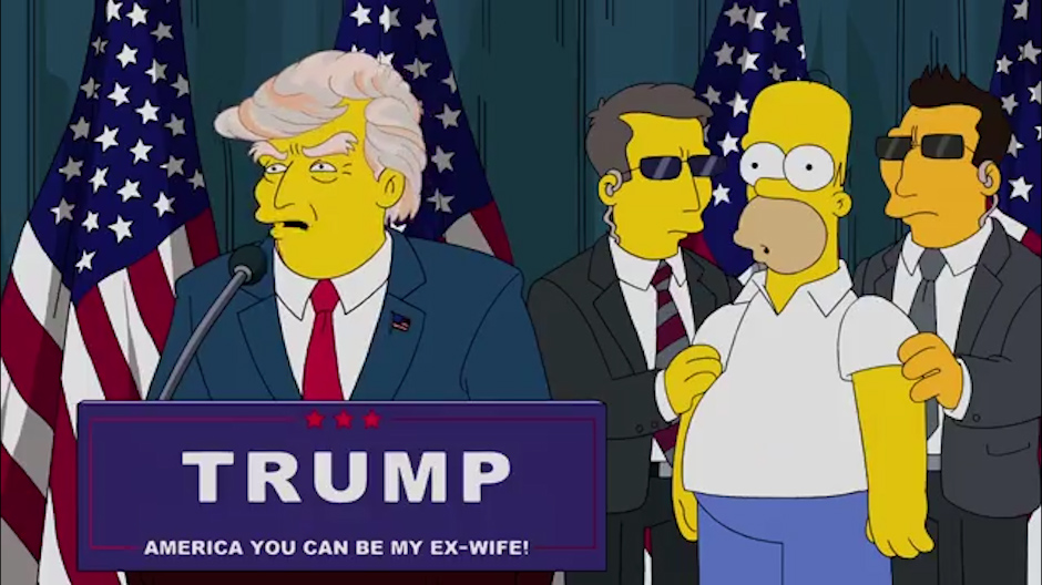 Donald Trump featured in The Simpsons as 'President Trump' in 2000