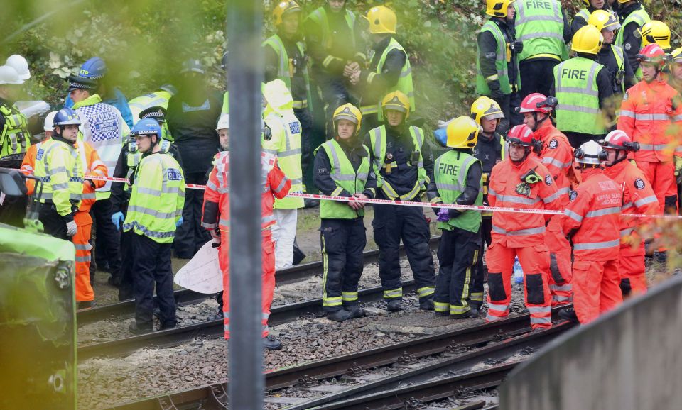  Four people are seriously injured and seven people died after the tram derailed close to an underpass