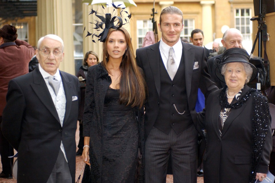  Victoria and David when he received his OBE in 2003