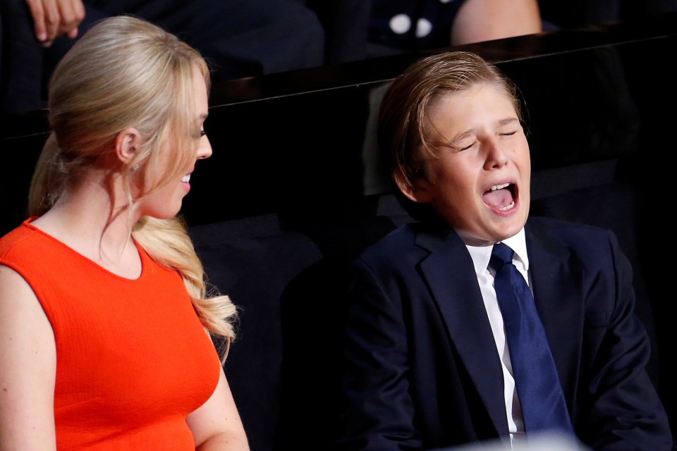  It's not the first time that Barron has struggled to stay awake during a political occasion