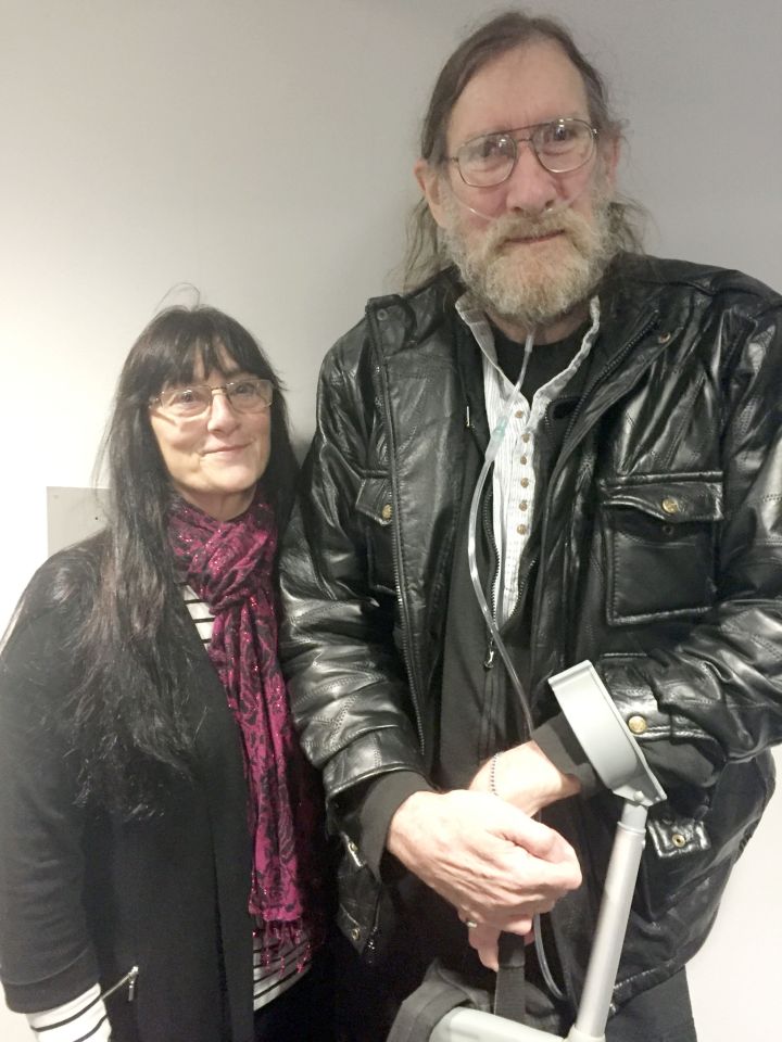  Paul and Sue Rutherford at the Supreme Court, in London, following a ruling on challenges brought over the so-called "bedroom tax"