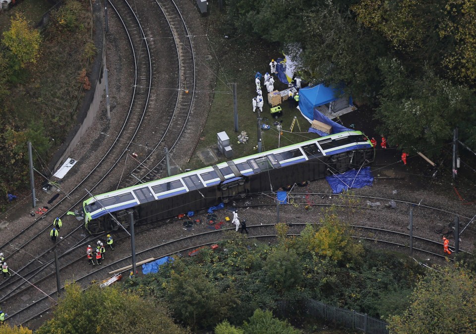  Aerial view of the wreckage shows full extent of the carnage