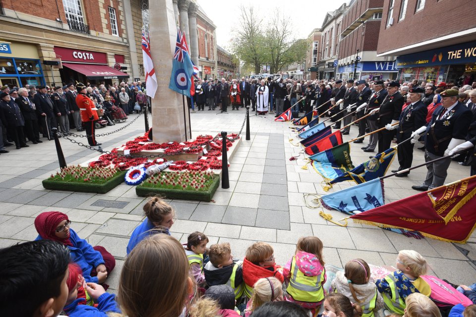  Remembrance Day service in Peterborough . . . fireworks have been stopped