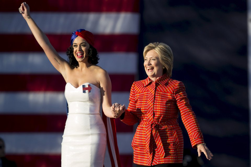 Katy Perry and Hillary Clinton 