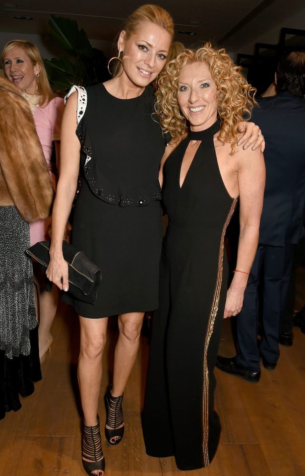  Tess seen posing with actress Kelly Hoppen