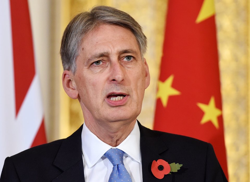  Chancellor Philip Hammond is pleased several Chinese banks want to open up in Great Britain