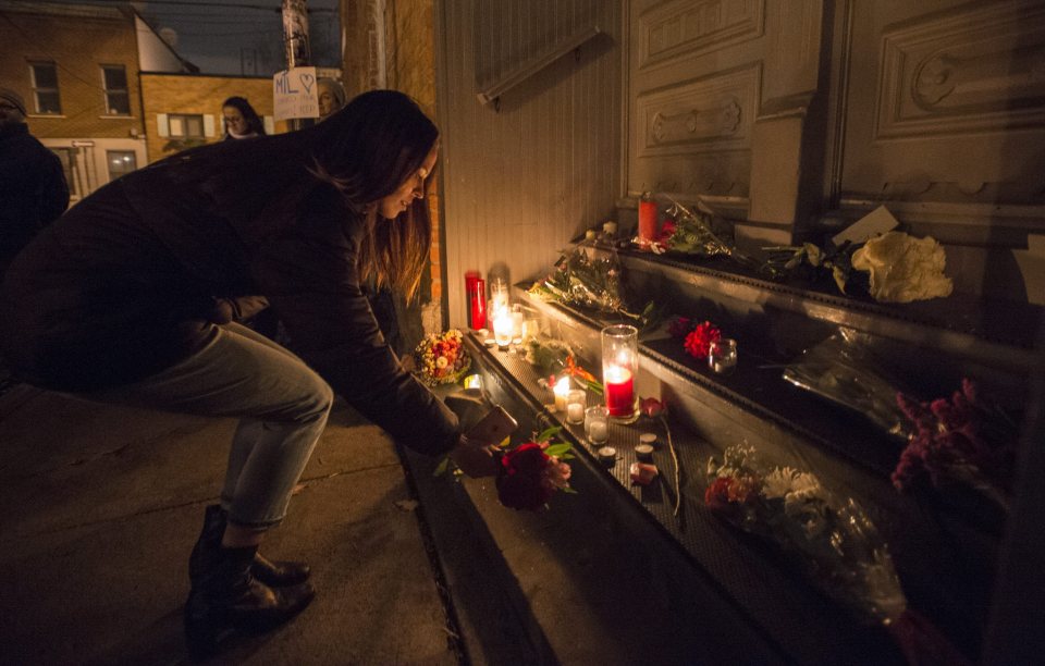  Candles and tributes were placed by fans to thank the singer for his powerful lyrics