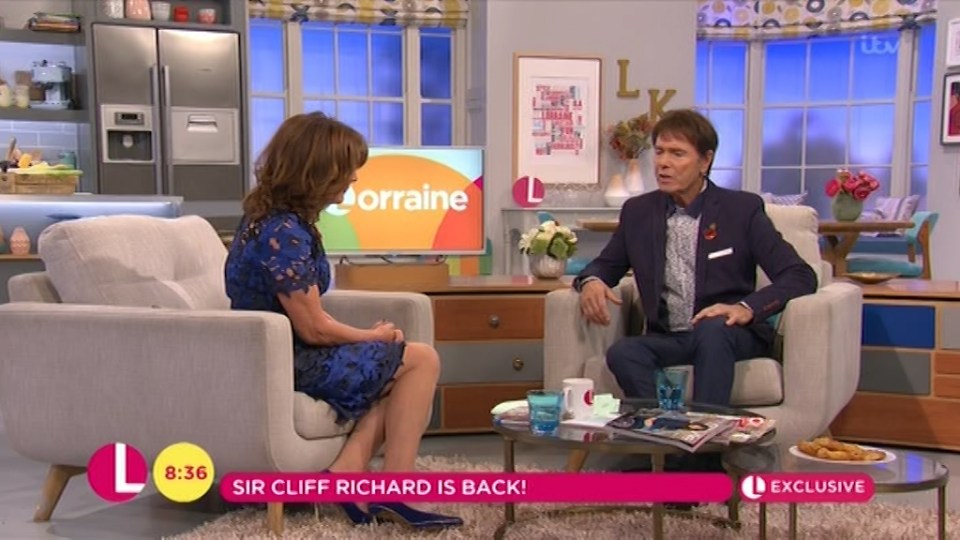  Cliff opened up to Lorraine last week