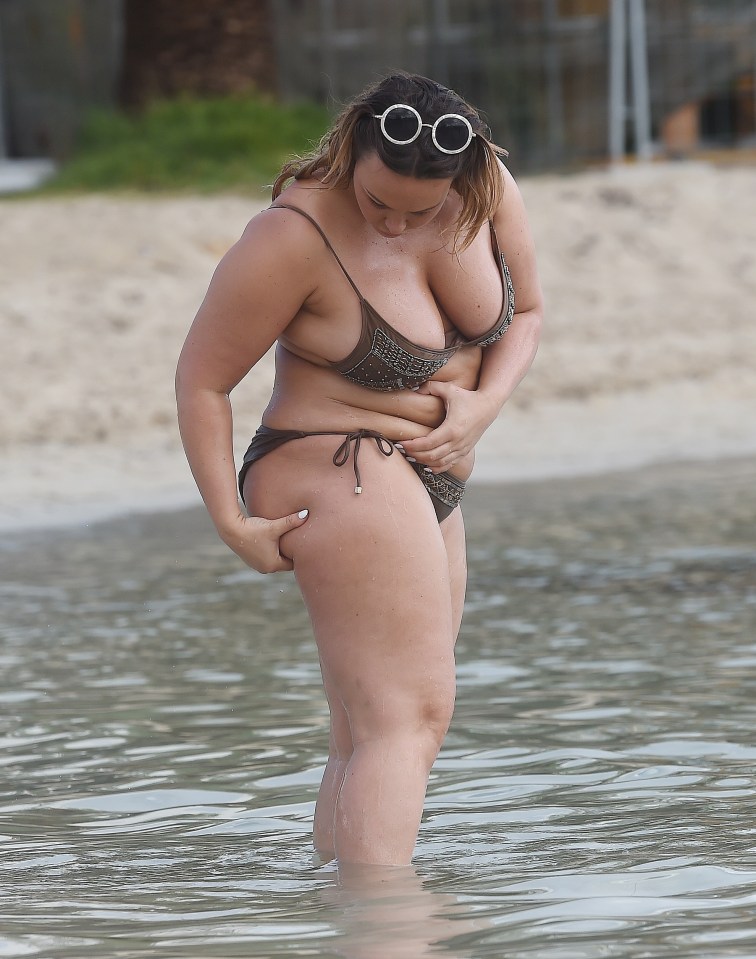  Chanelle showed off her fuller figure on the break away