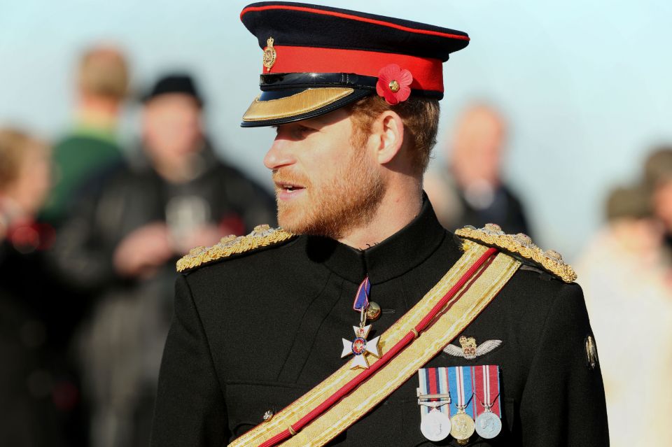  Prince Harry, pictured on Armistice Day last week, has reportedly hired a bodyguard for his new girlfriend