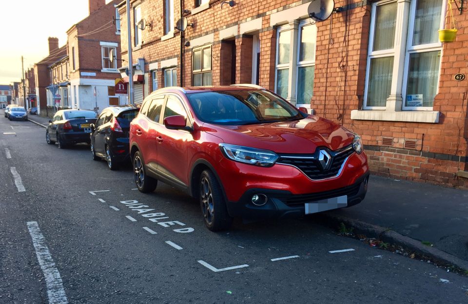  Elaine's husband Daniel painted the makeshift disabled bay after other motorists ignored signs requesting not to park there