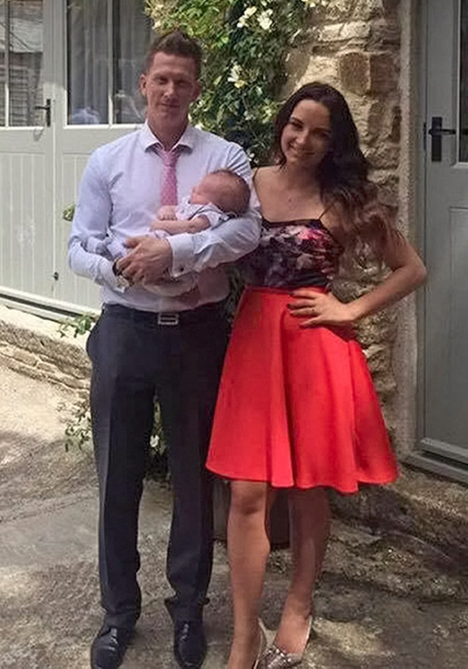  Mark Smith and fiancee Indra Novikovaite with their 18 month old son