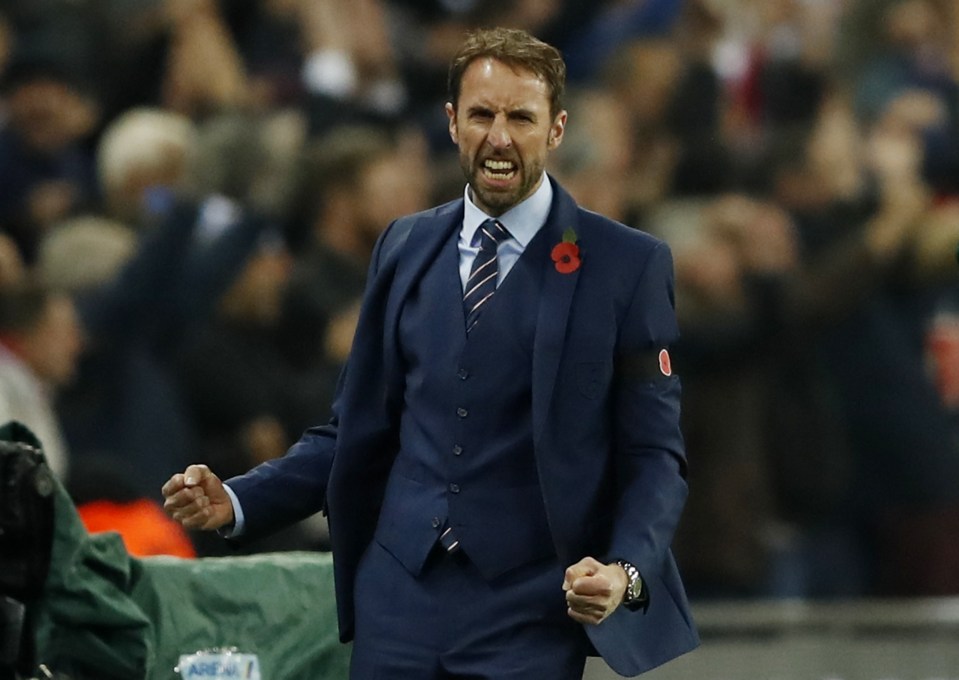  Southgate celebrates as England cruise past Scotland at Wembley