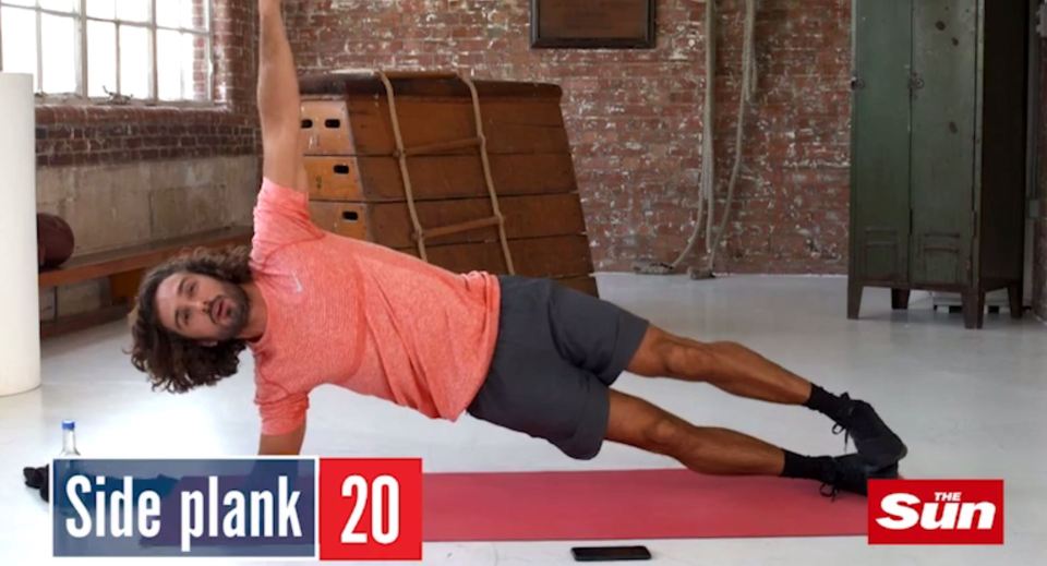  Perform a side plank and then reverse the exercise