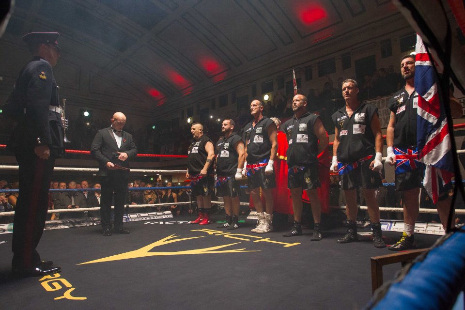  The SAS Team stand together in the ring for the national anthem