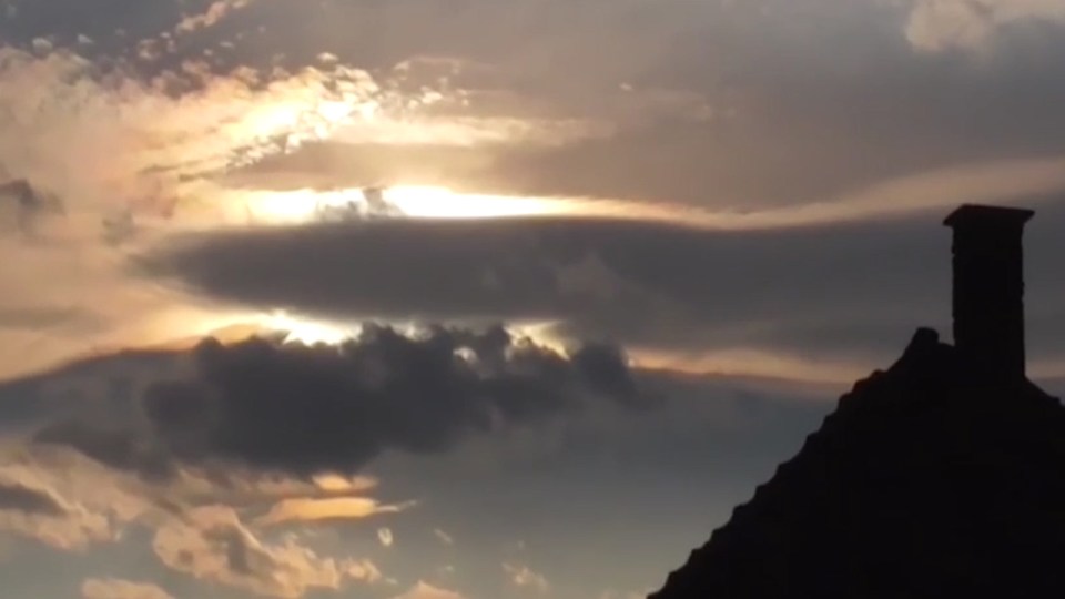  A terrifying clip showed a Serbian sunrise with a spooky soundtrack - the sound of the dreaded 'Trump Trumpet'