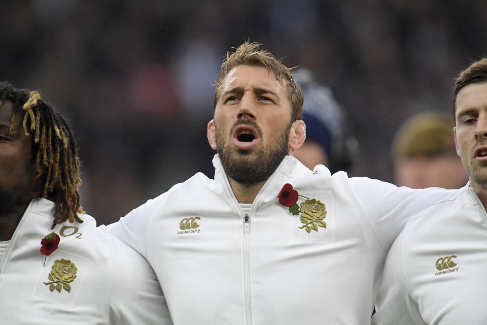  Former Red Rose skipper Chris Robshaw wore the symbol