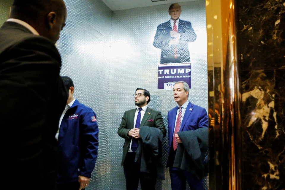  The Ukip leader spent an hour with the President-elect at Trump Tower last night