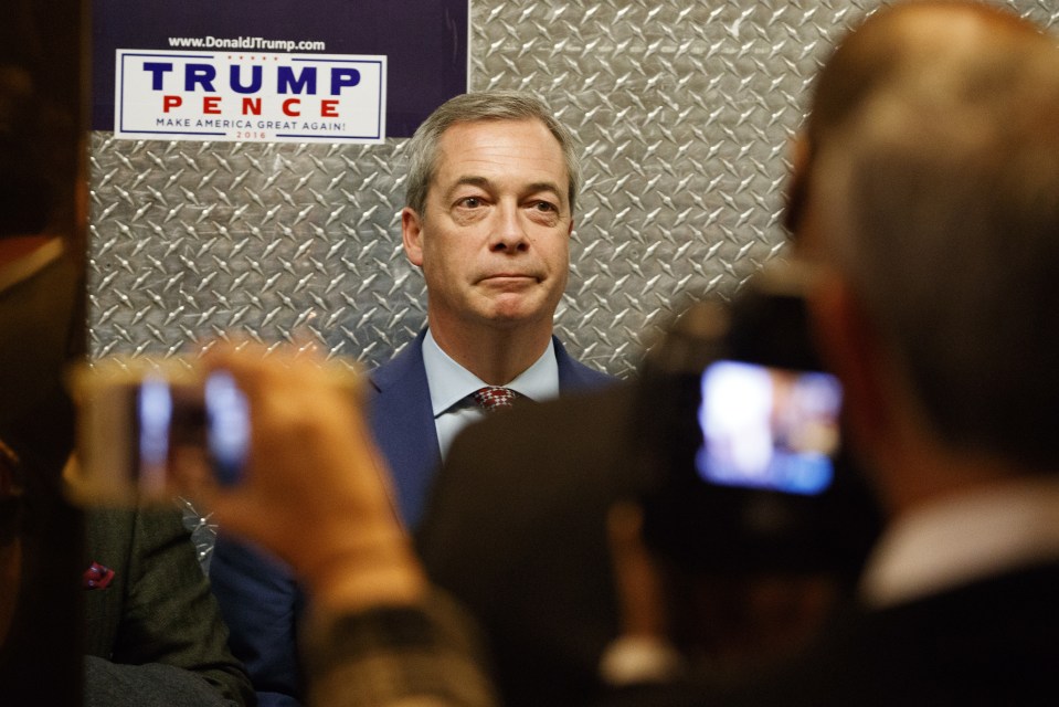  Farage earlier said Theresa May had been 'quite rude' about Trump following his unprecedented election victory