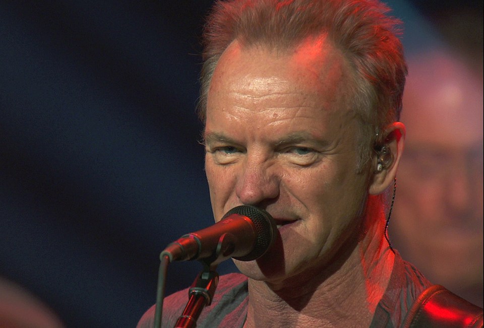  Sting also paid tributes to the big names in music, such as David Bowie, who have died this year