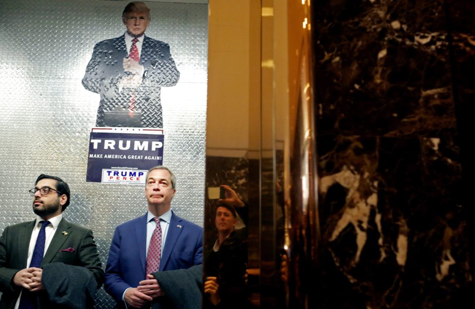  Outside Trump Tower ... Nigel Farage became the first British politician to meet with the new President-elect today