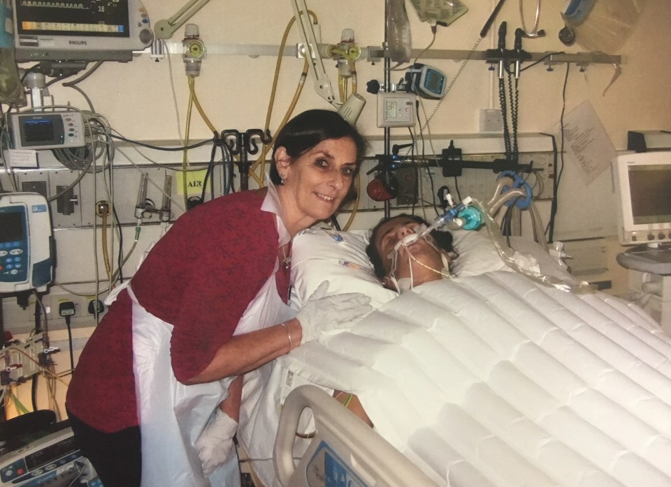 Fortunately Laura, pictured with mum Jan, woke up on Christmas Day 2014