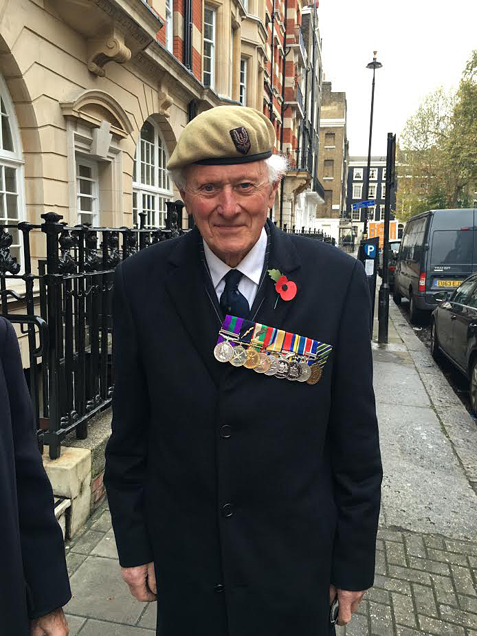  Peter Bennett, SAS veteran, pictured wearing his military medals