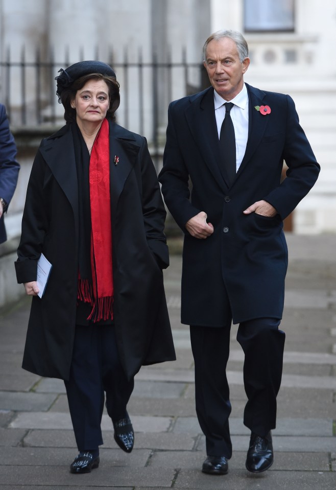 Former Prime Minister Tony Blair and Cherie Blair today paid their respects 