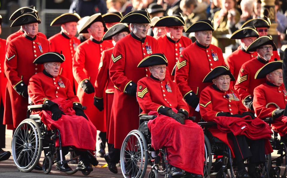 The Chelsea Pensioners are among those who will pay their respects to our fallen heroes today 