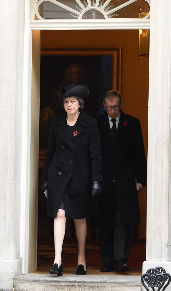 Prime Minister Theresa May and husband Philip leave number 10 Downing Street this morning 