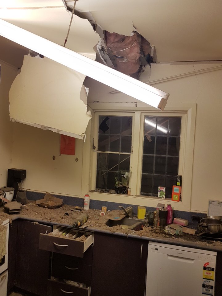  The 7.4 magnitude earthquake caused a Christchurch resident’s ceiling to cave in